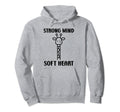 Animal Strong Mind Soft Heart Mental Hoodie - Casual Everyday Wear Unisex - T-Shirt, Sweatshirt, Hoodie