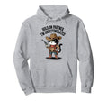 Hold Partner Im Overstimulated Cowboy Cat Hoodie - Minimalist Print Unisex - T-Shirt, Sweatshirt, Hoodie
