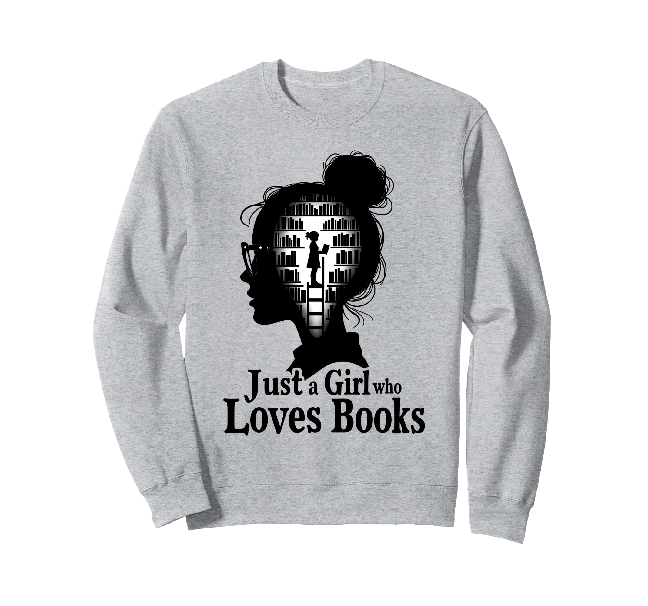 Just Who Loves Books Funny Books Sweatshirt - Minimalist Print Men Women - T-Shirt, Sweatshirt, Hoodie