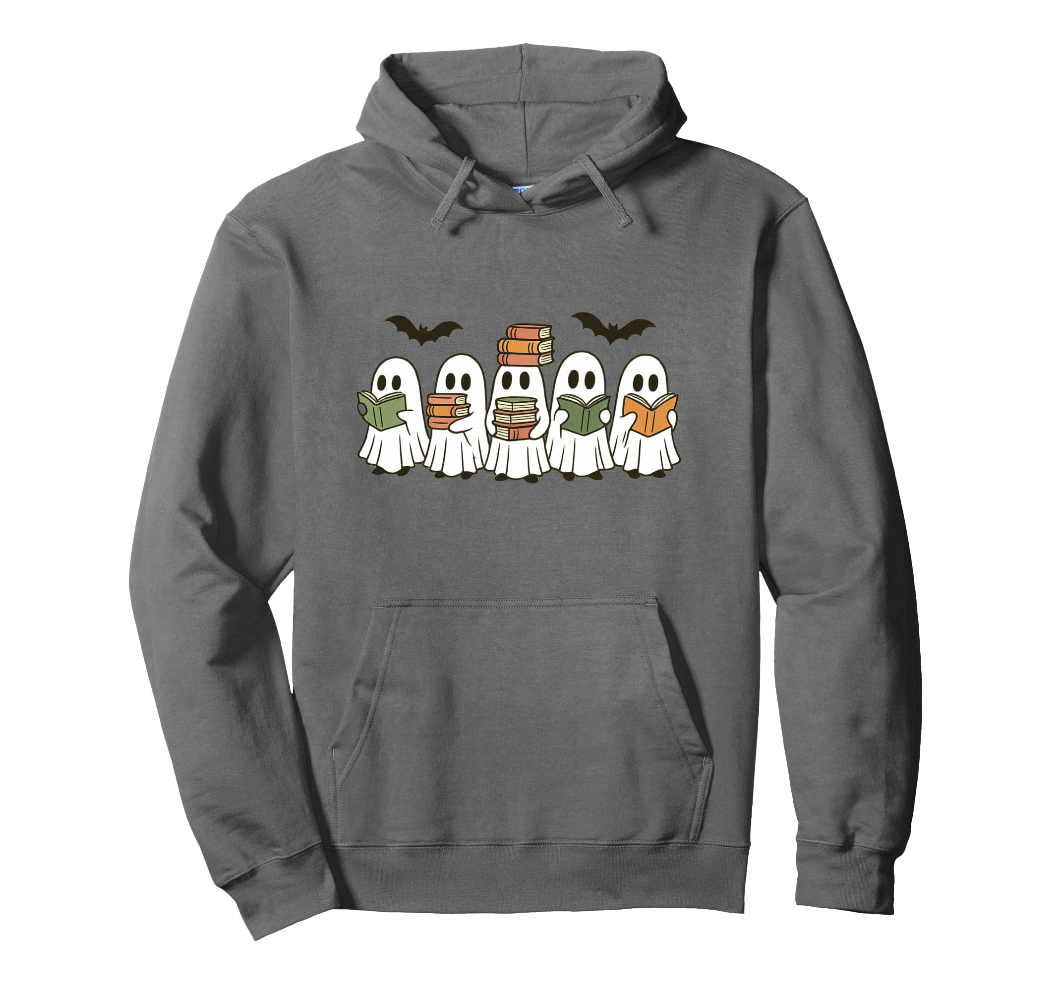 Row Ghosts Reading Halloween Book Lover Hoodie - Aesthetic Graphic Unisex - T-Shirt, Sweatshirt, Hoodie