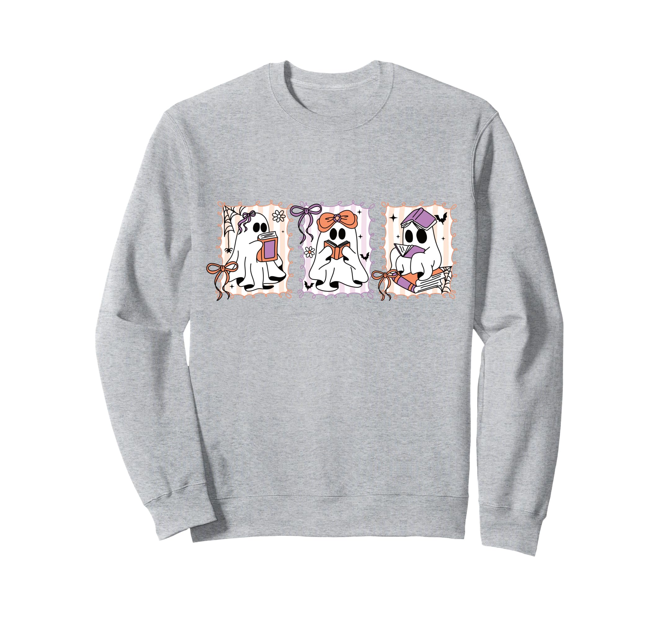 Bookish Coquette Ghost Reading Book Sweatshirt - Trendy Graphic Unisex - T-Shirt, Sweatshirt, Hoodie