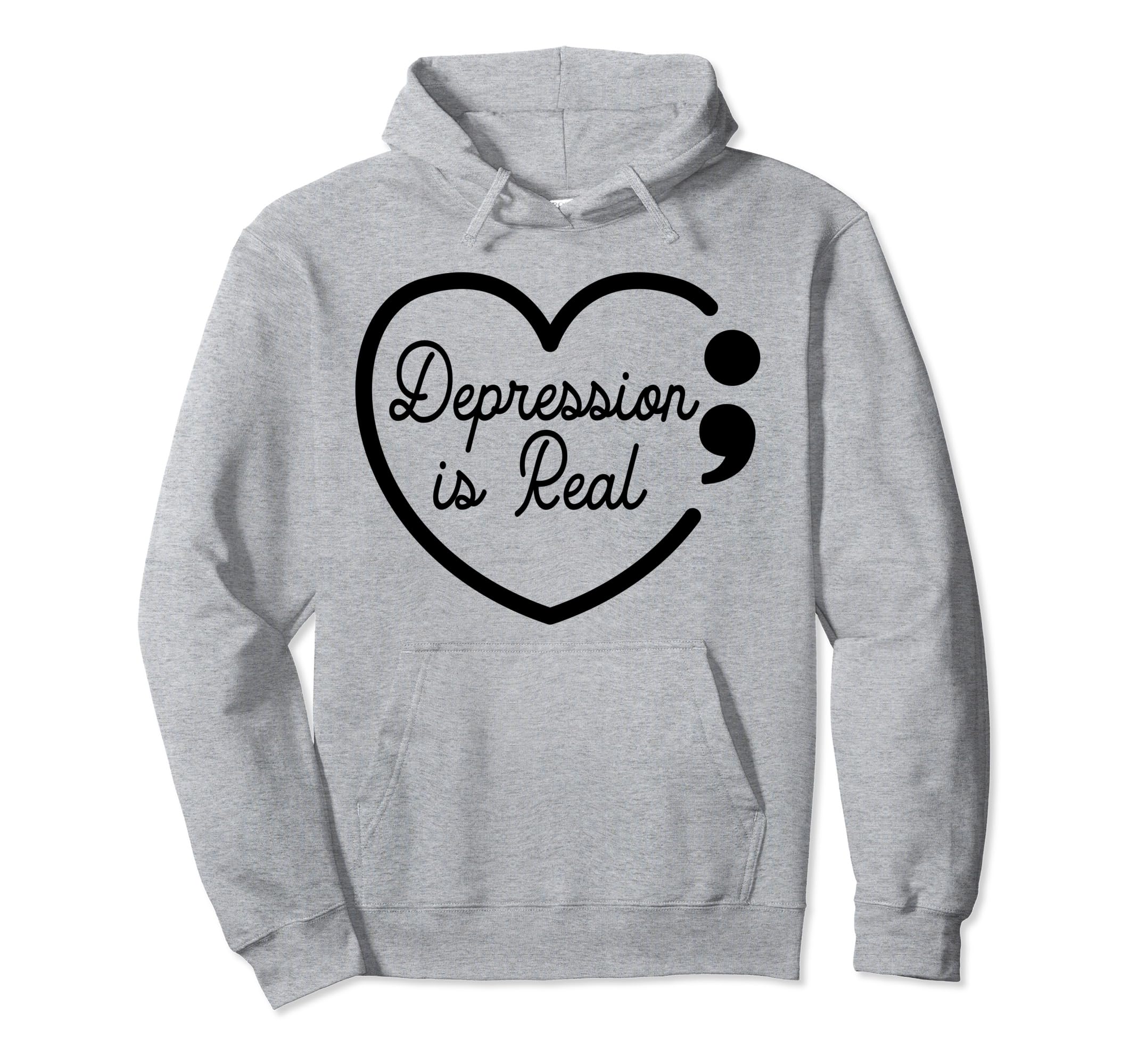 Depression Is Real Depression Mental Health Hoodie - Unique Graphic Unisex - T-Shirt, Sweatshirt, Hoodie