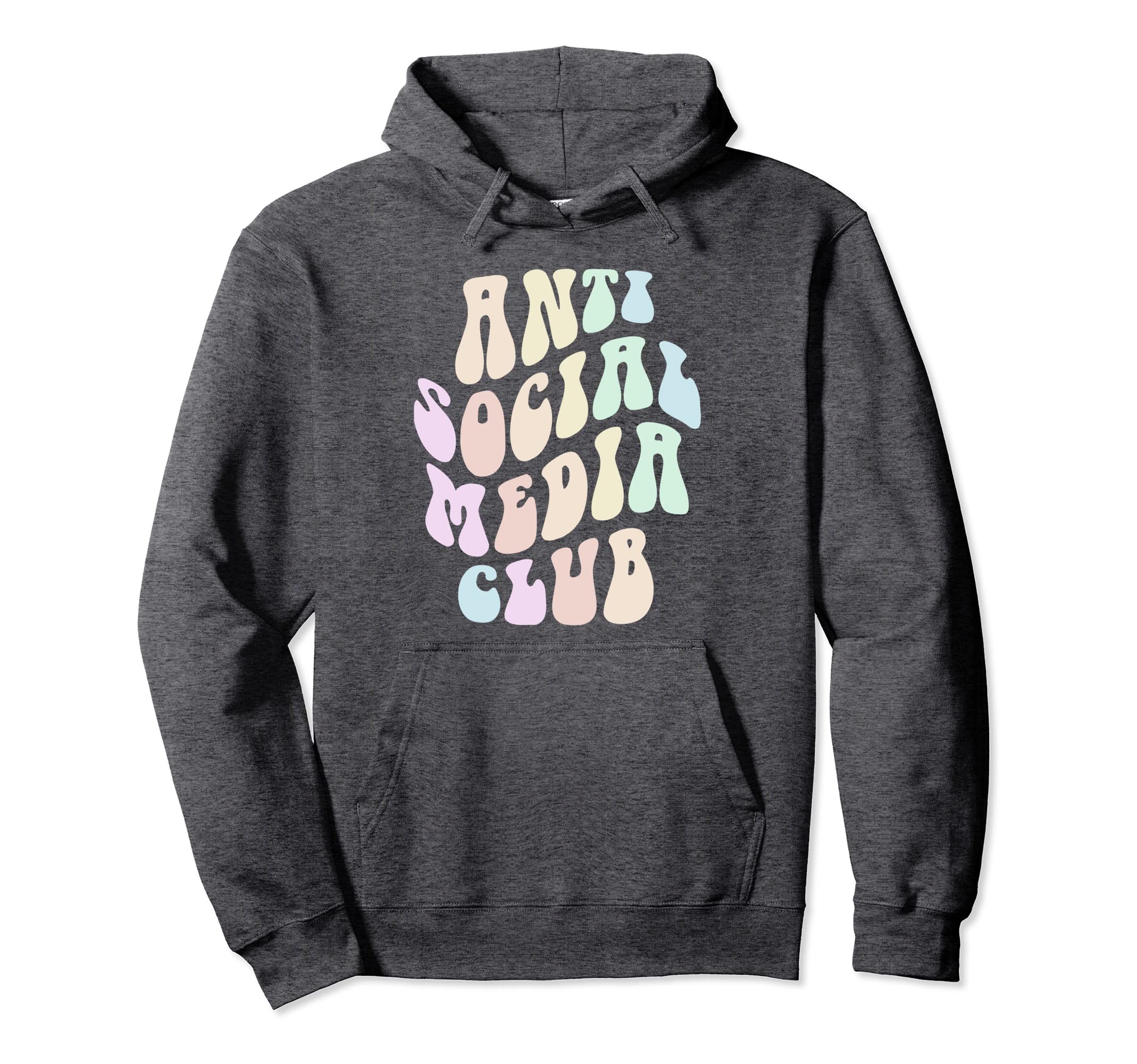 Groovy Anti Social Media Club Hoodie - Custom Art Print for Adults - T-Shirt, Sweatshirt, Hoodie