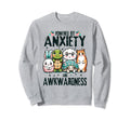 Funny Anxiety Social Awkwardness Sweatshirt - Minimalist Print for Adults - T-Shirt, Sweatshirt, Hoodie