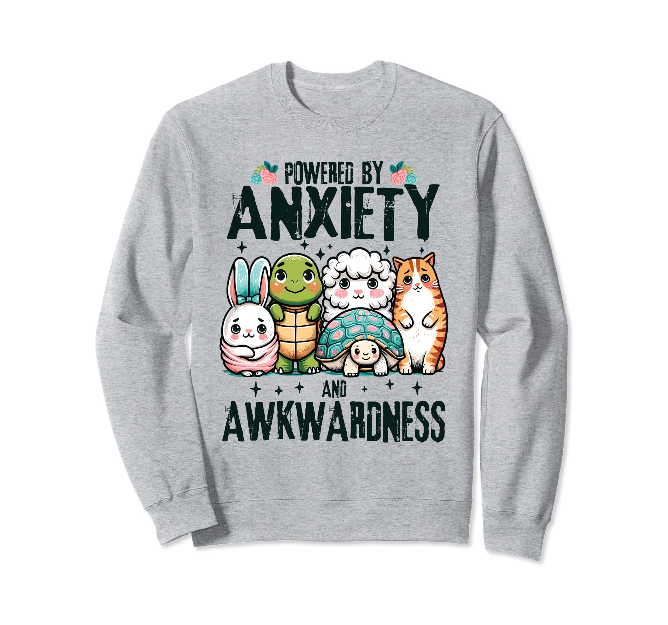 Funny Anxiety Social Awkwardness Sweatshirt - Minimalist Print for Adults - T-Shirt, Sweatshirt, Hoodie