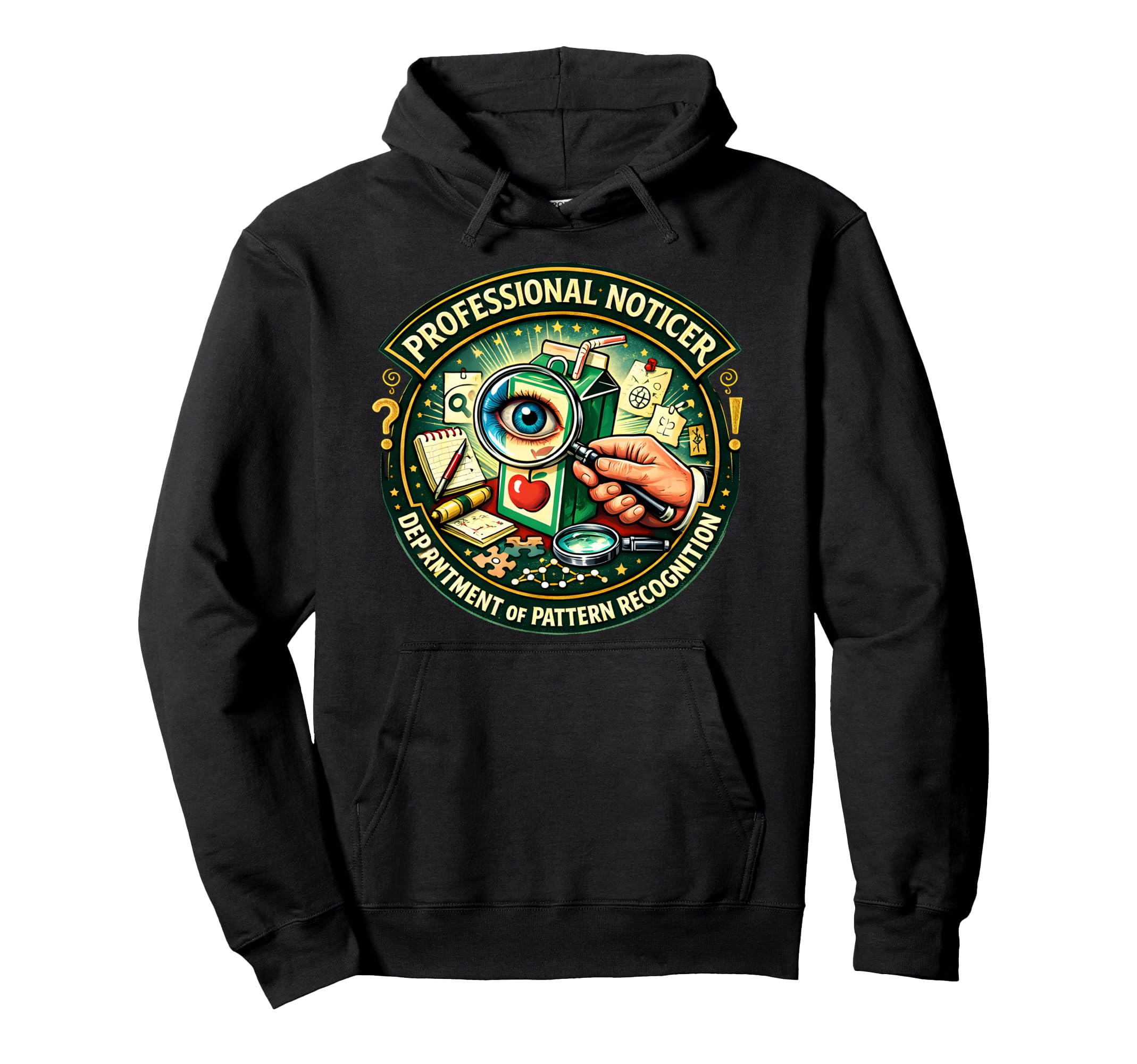 Professional Noticer Department Pattern Hoodie - Trendy Graphic Unisex - T-Shirt, Sweatshirt, Hoodie