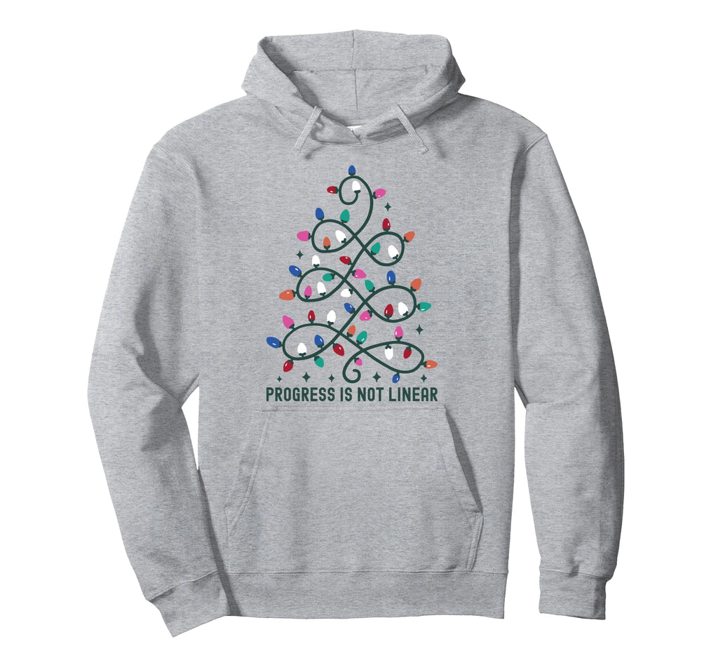 Progress Is Not Linear School Counselor Hoodie - Graphic Print for Adults - T-Shirt, Sweatshirt, Hoodie