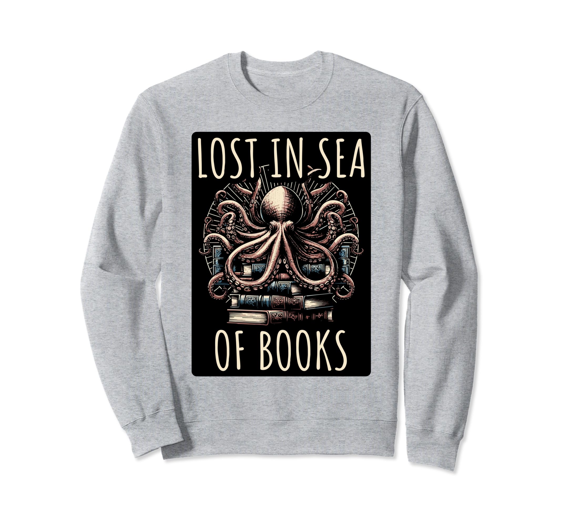 Lost Sea Books Book Reading Sweatshirt - Fun Novelty Design Men Women - T-Shirt, Sweatshirt, Hoodie