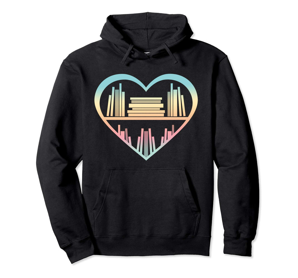 Book Nerd Love Book Reader Gift Heart Hoodie - Streetwear Style for Adults - T-Shirt, Sweatshirt, Hoodie