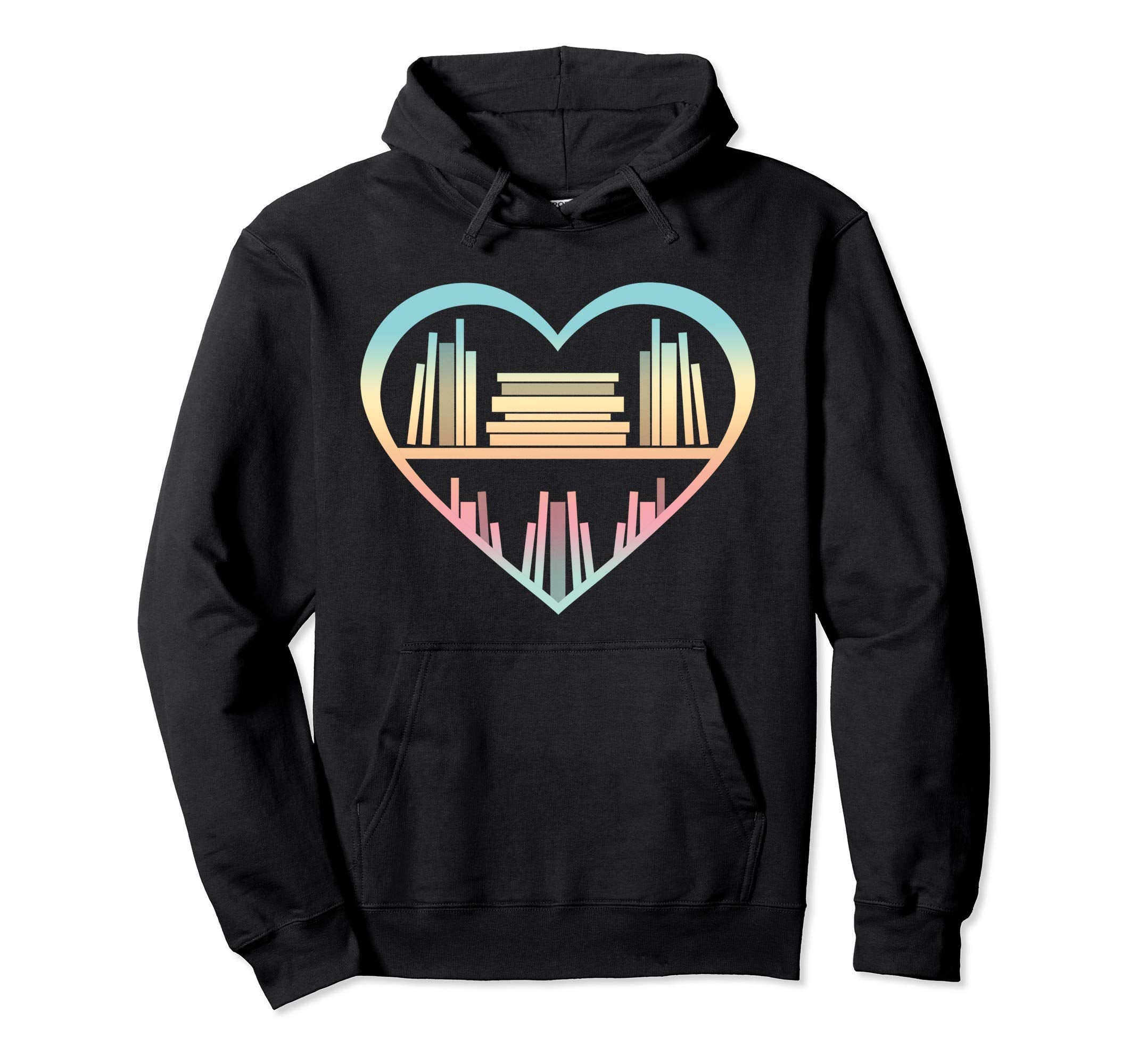 Book Nerd Love Book Reader Gift Heart Hoodie - Streetwear Style for Adults - T-Shirt, Sweatshirt, Hoodie