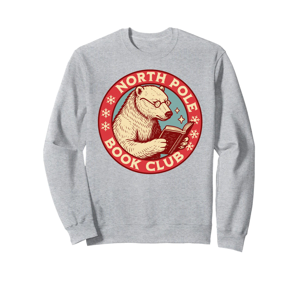 North Pole Book Club Bookish Sweatshirt - Aesthetic Graphic for Adults - T-Shirt, Sweatshirt, Hoodie