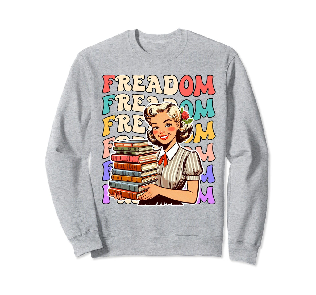 Reading Book Lover Freedom Library Sweatshirt - Graphic Print Unisex - T-Shirt, Sweatshirt, Hoodie