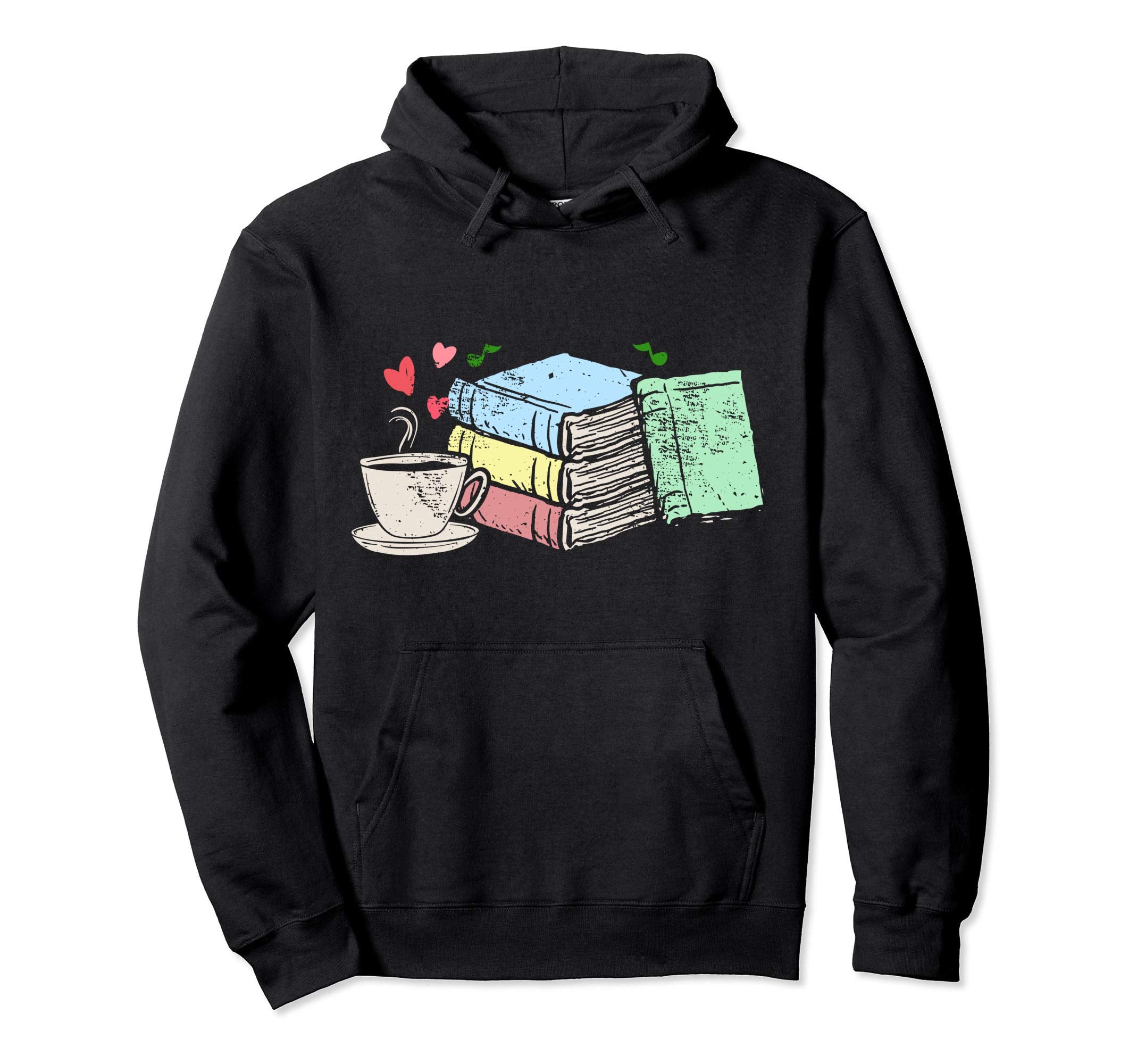 Cup Tea Coffee And Book Lover Gift Hoodie - Aesthetic Graphic for Adults - T-Shirt, Sweatshirt, Hoodie