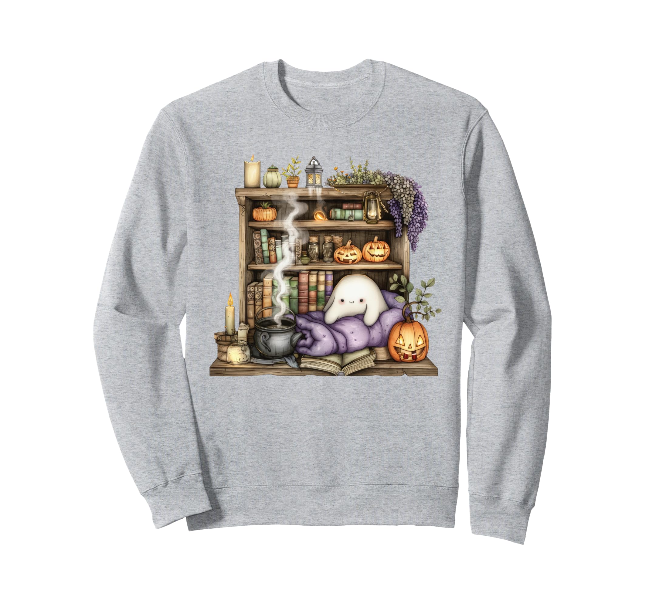 Halloween Bookshelf Sweatshirt - Streetwear Style Unisex - T-Shirt, Sweatshirt, Hoodie