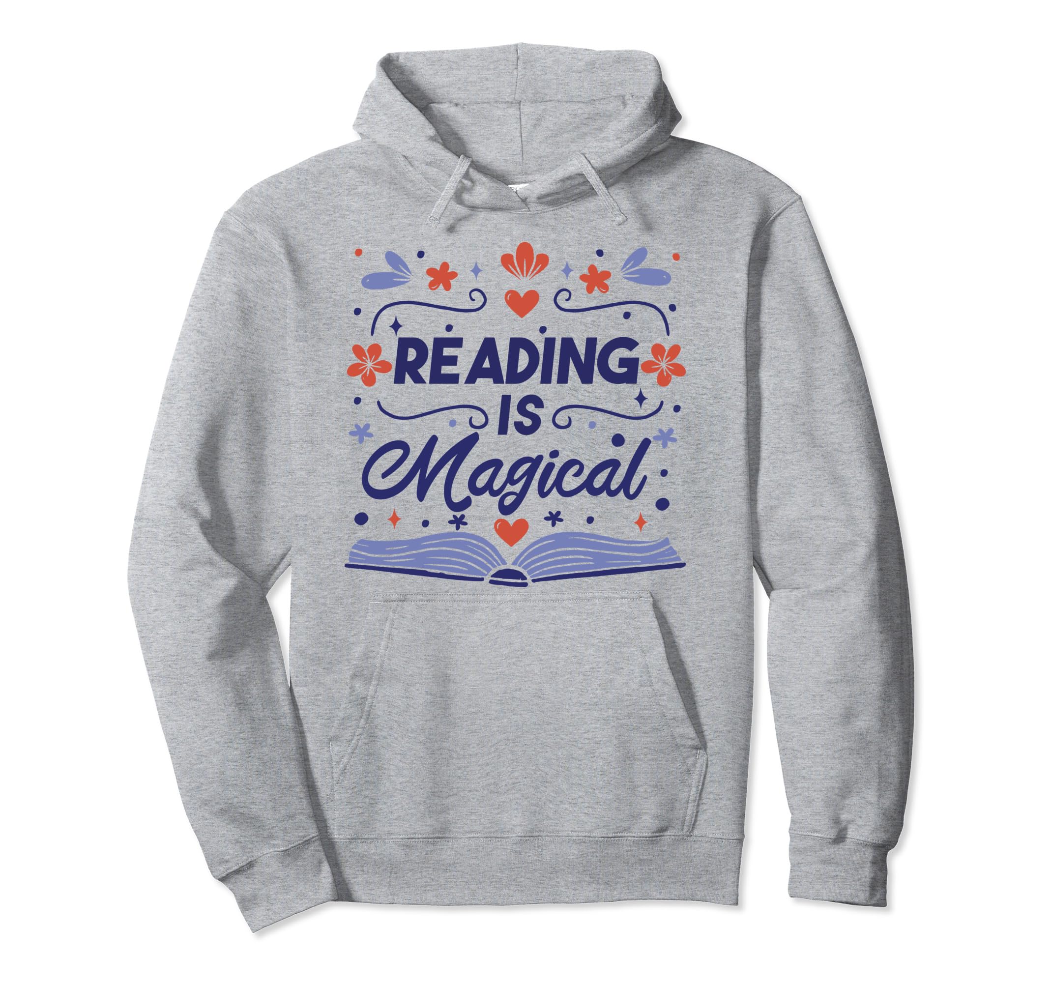 Reading Is Magical Book Lover Hoodie - Casual Everyday Wear for Adults - T-Shirt, Sweatshirt, Hoodie