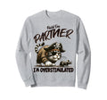 Funny Hold Partner Im Overstimulated Sweatshirt - Streetwear Style Unisex - T-Shirt, Sweatshirt, Hoodie