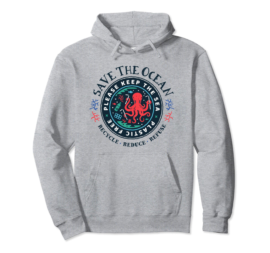 Ocean Conservation Please Keep Sea Hoodie - Custom Art Print Unisex - T-Shirt, Sweatshirt, Hoodie