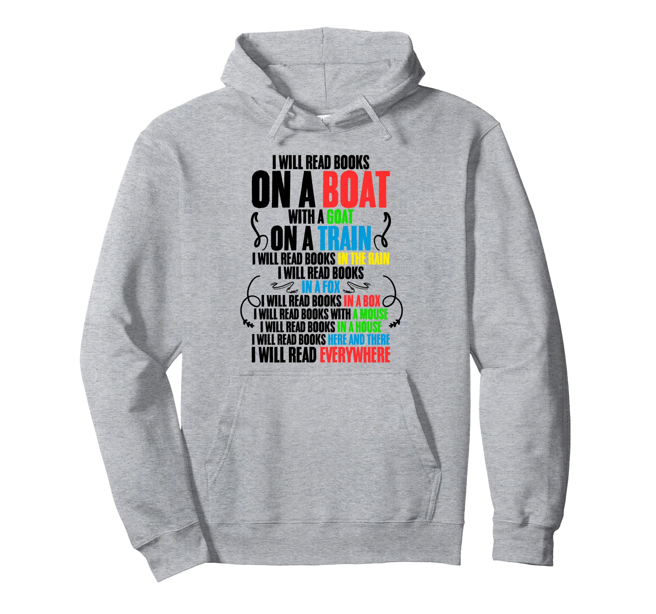 I Will Read Books Boat Bookish Hoodie - Custom Art Print Men Women - T-Shirt, Sweatshirt, Hoodie