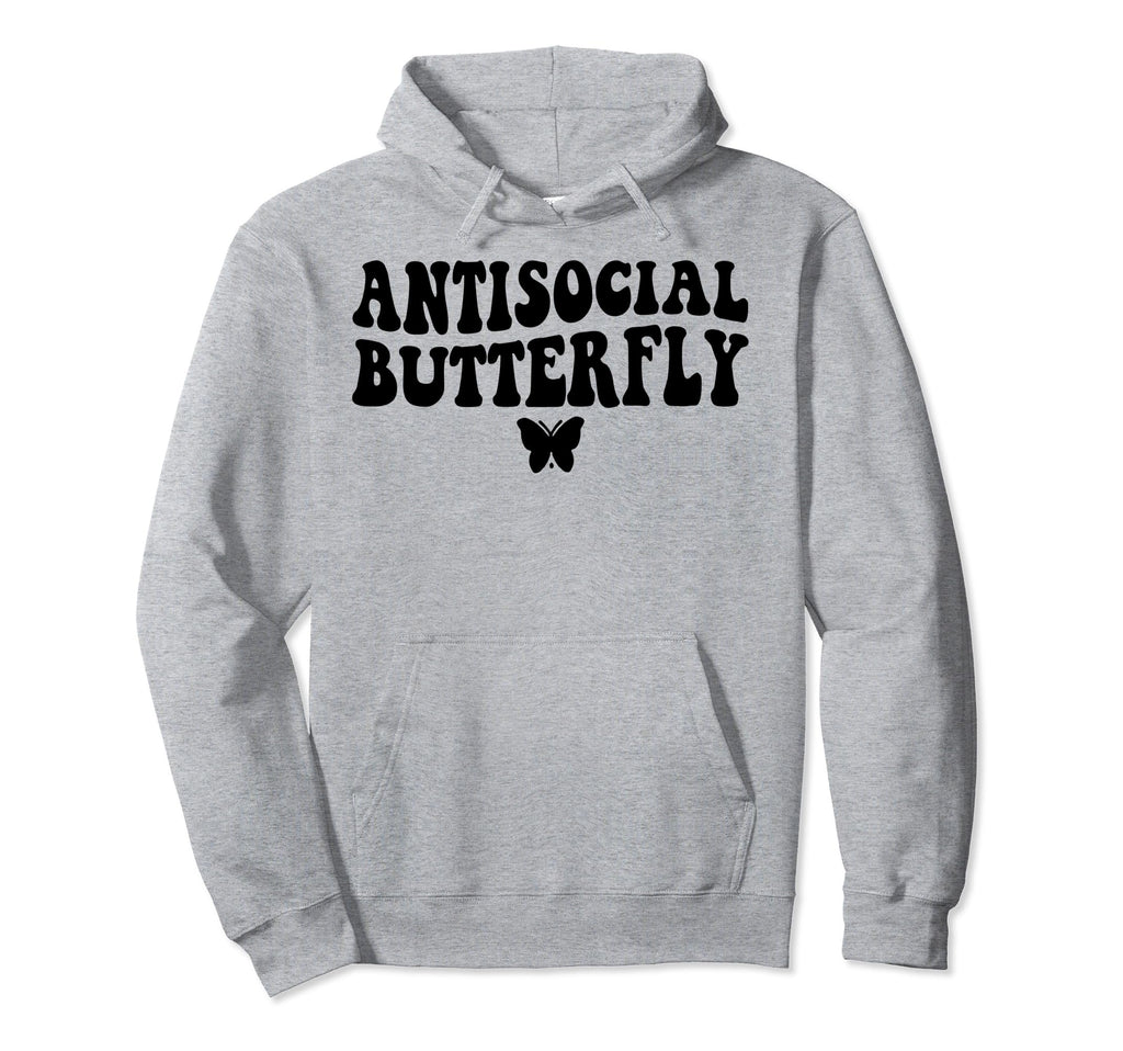 Antisocial Butterfly Hoodie - Novelty Apparel Men Women - T-Shirt, Sweatshirt, Hoodie