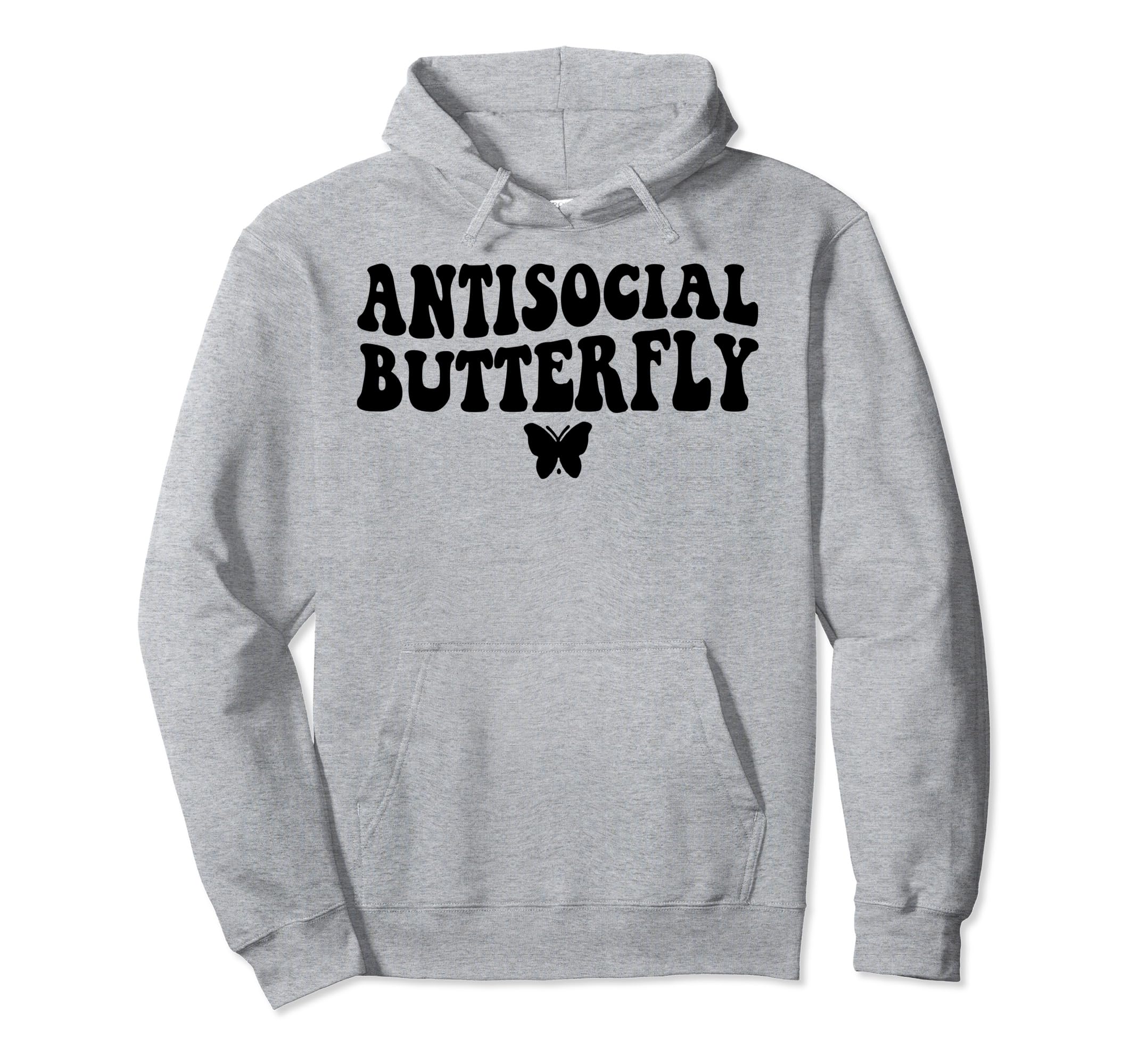 Antisocial Butterfly Hoodie - Novelty Apparel Men Women - T-Shirt, Sweatshirt, Hoodie