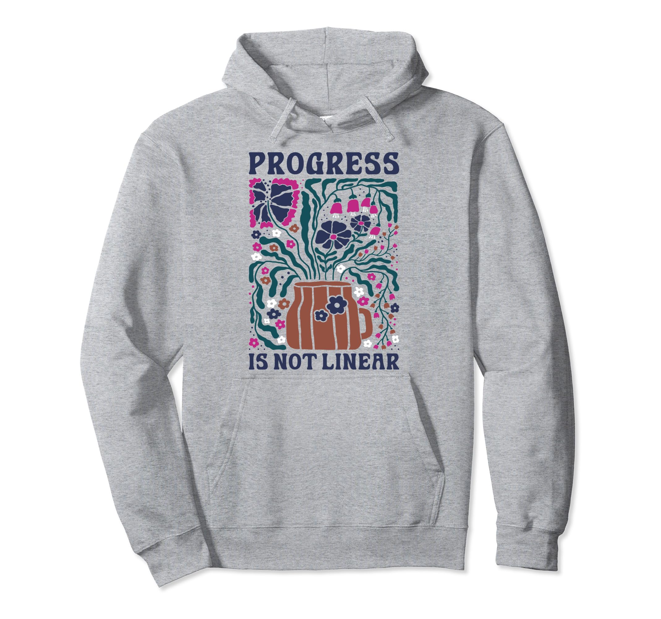 Progress Is Not Linear School Counselor Hoodie - Aesthetic Graphic Unisex - T-Shirt, Sweatshirt, Hoodie