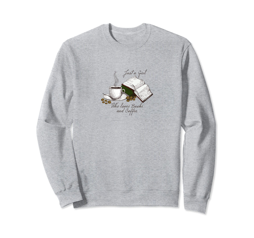 Who Loves Books And Coffee Sweatshirt - Aesthetic Graphic Men Women - T-Shirt, Sweatshirt, Hoodie
