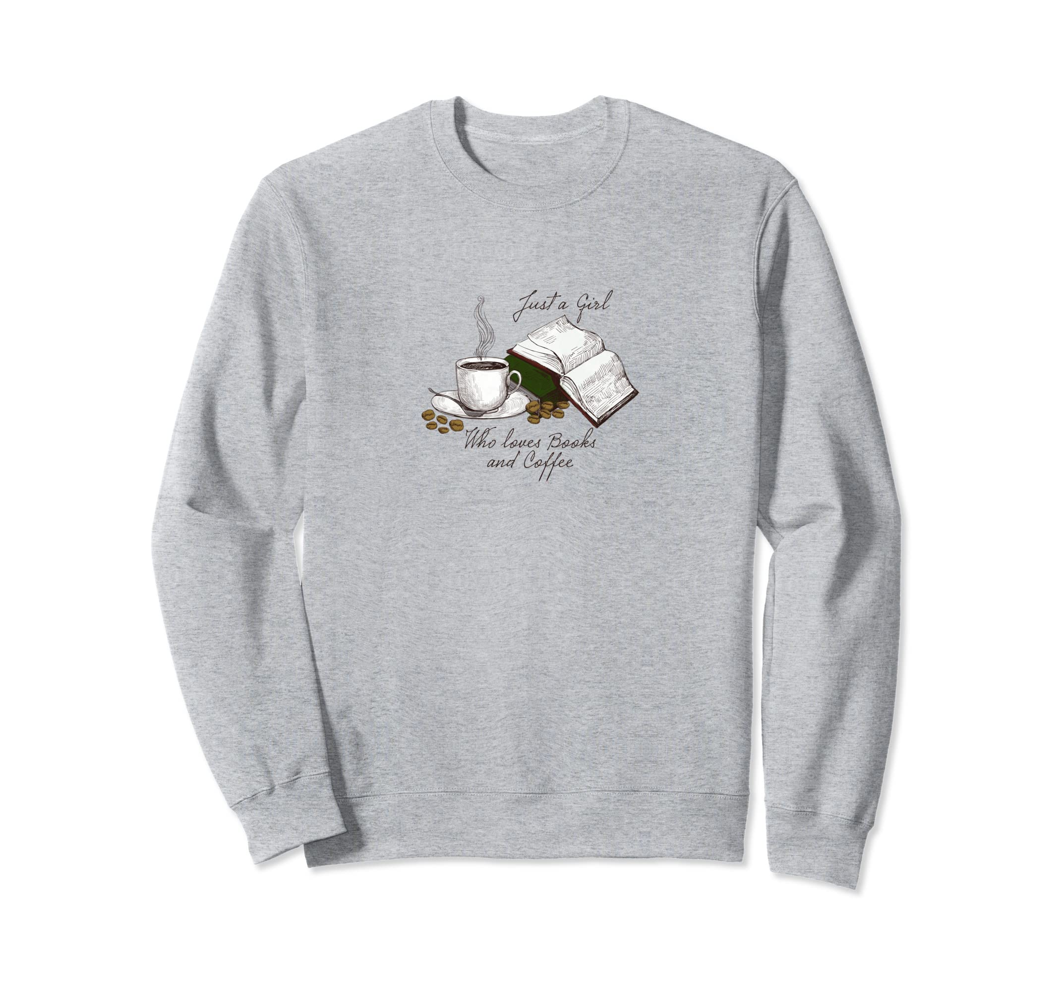 Who Loves Books And Coffee Sweatshirt - Aesthetic Graphic Men Women - T-Shirt, Sweatshirt, Hoodie