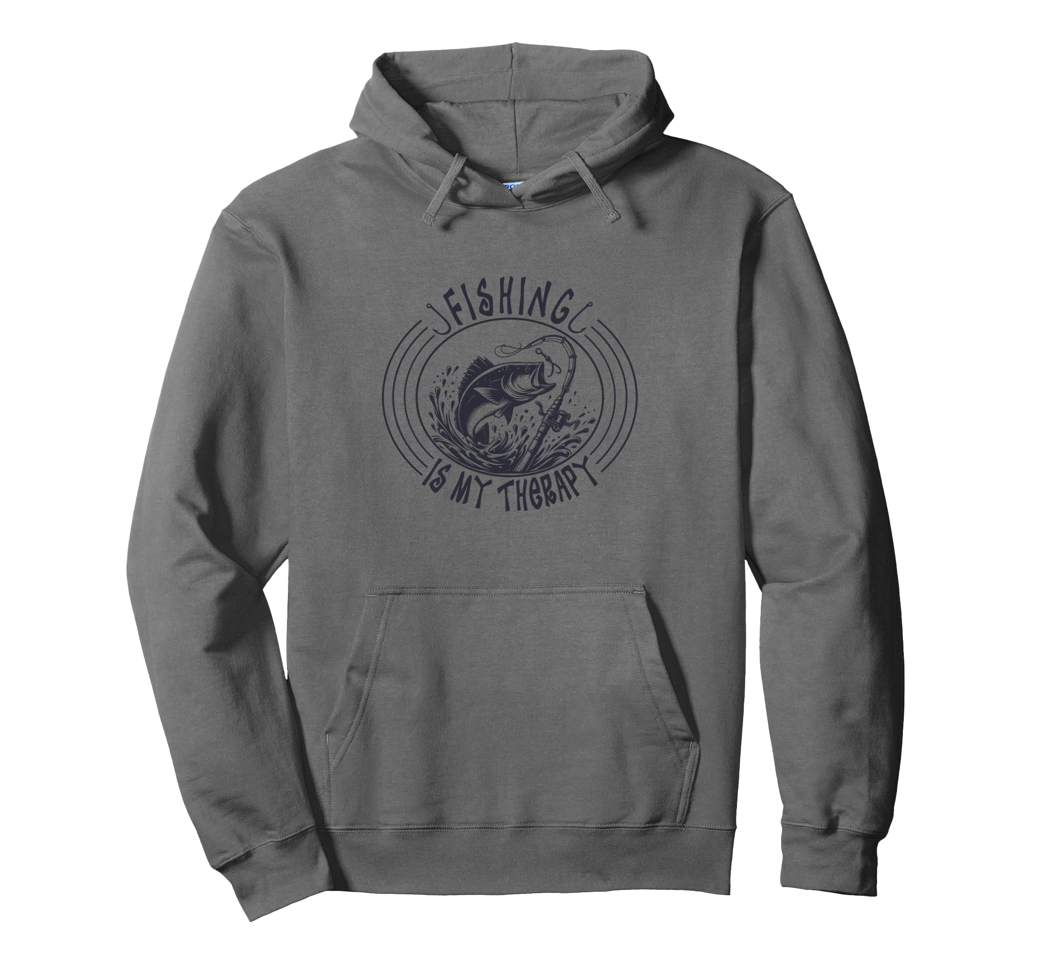 Fishing Is My Therapy Funny Sayings Hoodie - Trendy Graphic Men Women - T-Shirt, Sweatshirt, Hoodie
