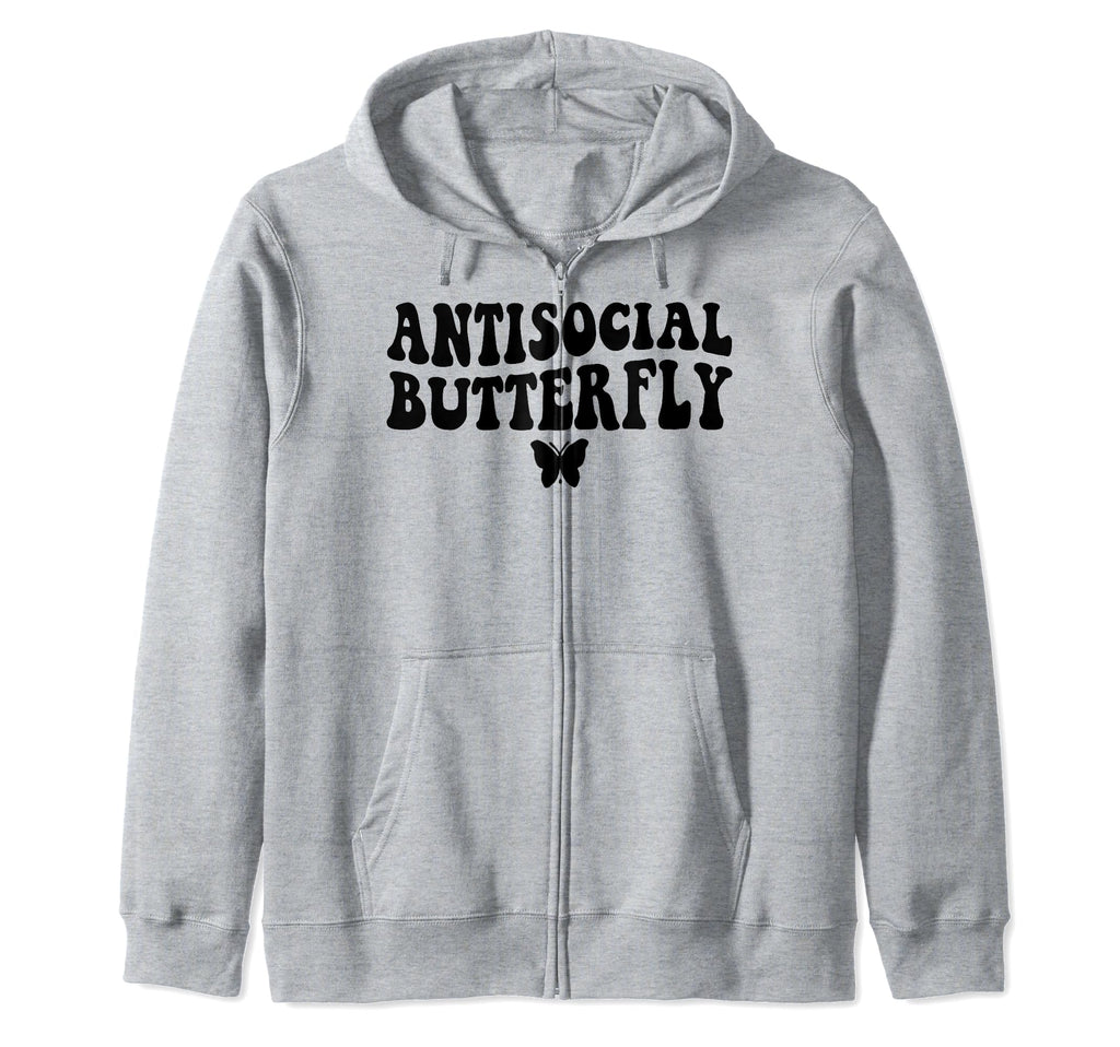 Funny Antisocial Butterfly T-Shirt - Aesthetic Graphic Unisex - T-Shirt, Sweatshirt, Hoodie