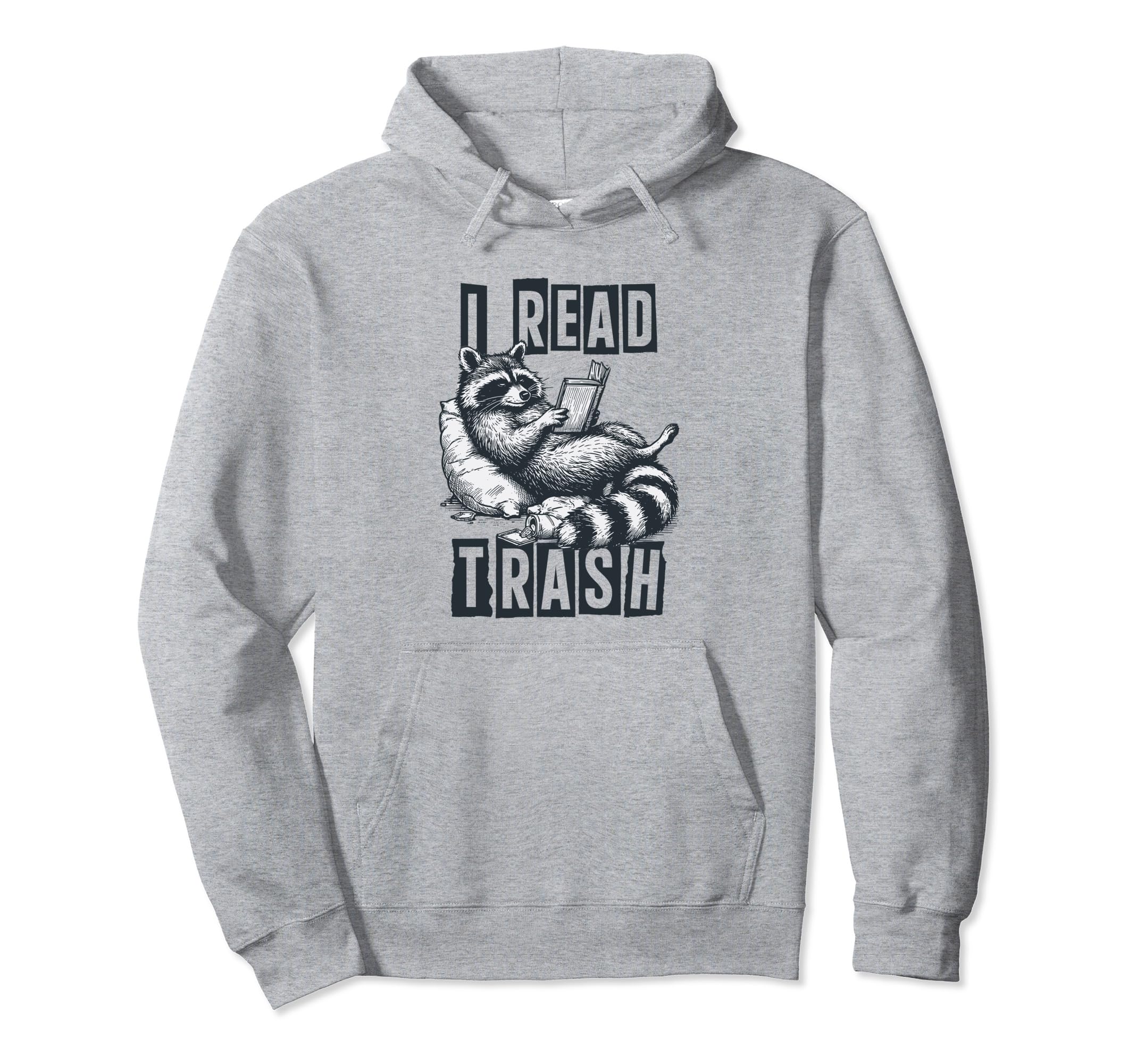 Racoon Reading Spicy Smutty Book Booktok I Hoodie - Novelty Apparel Unisex - T-Shirt, Sweatshirt, Hoodie
