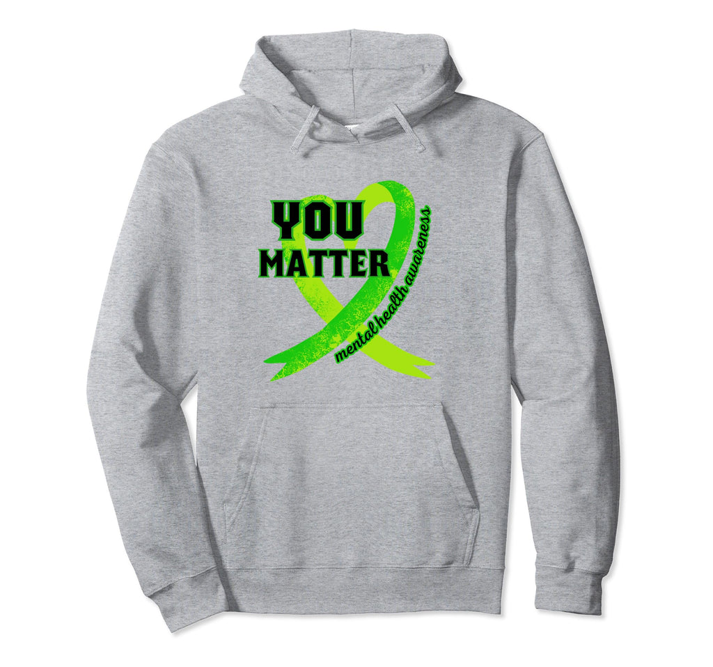 Heart Wear Green Mental Health Hoodie - Aesthetic Graphic for Adults - T-Shirt, Sweatshirt, Hoodie