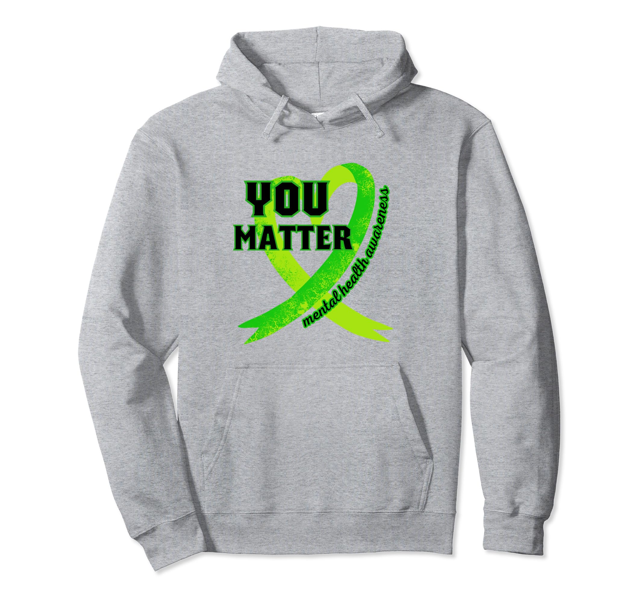 Heart Wear Green Mental Health Hoodie - Aesthetic Graphic for Adults - T-Shirt, Sweatshirt, Hoodie