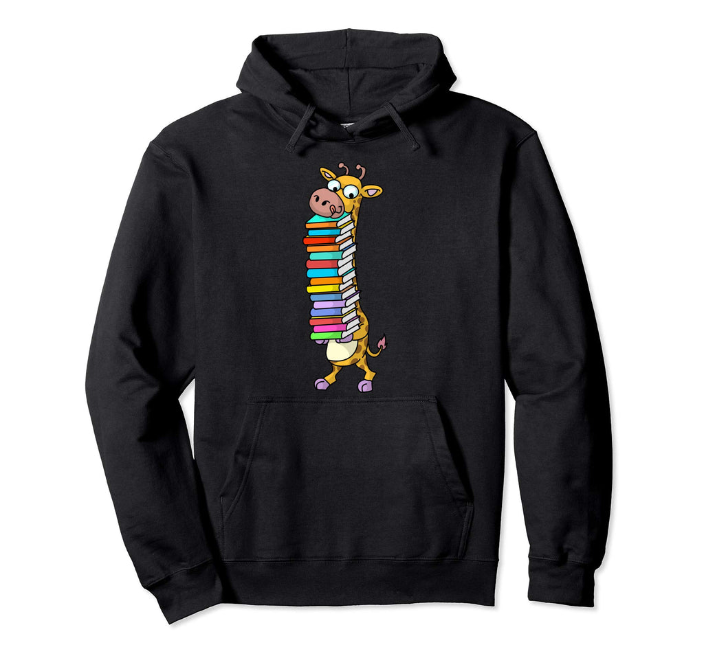 Giraffe Lots Books Readers Club Hoodie - Fun Novelty Design for Adults - T-Shirt, Sweatshirt, Hoodie