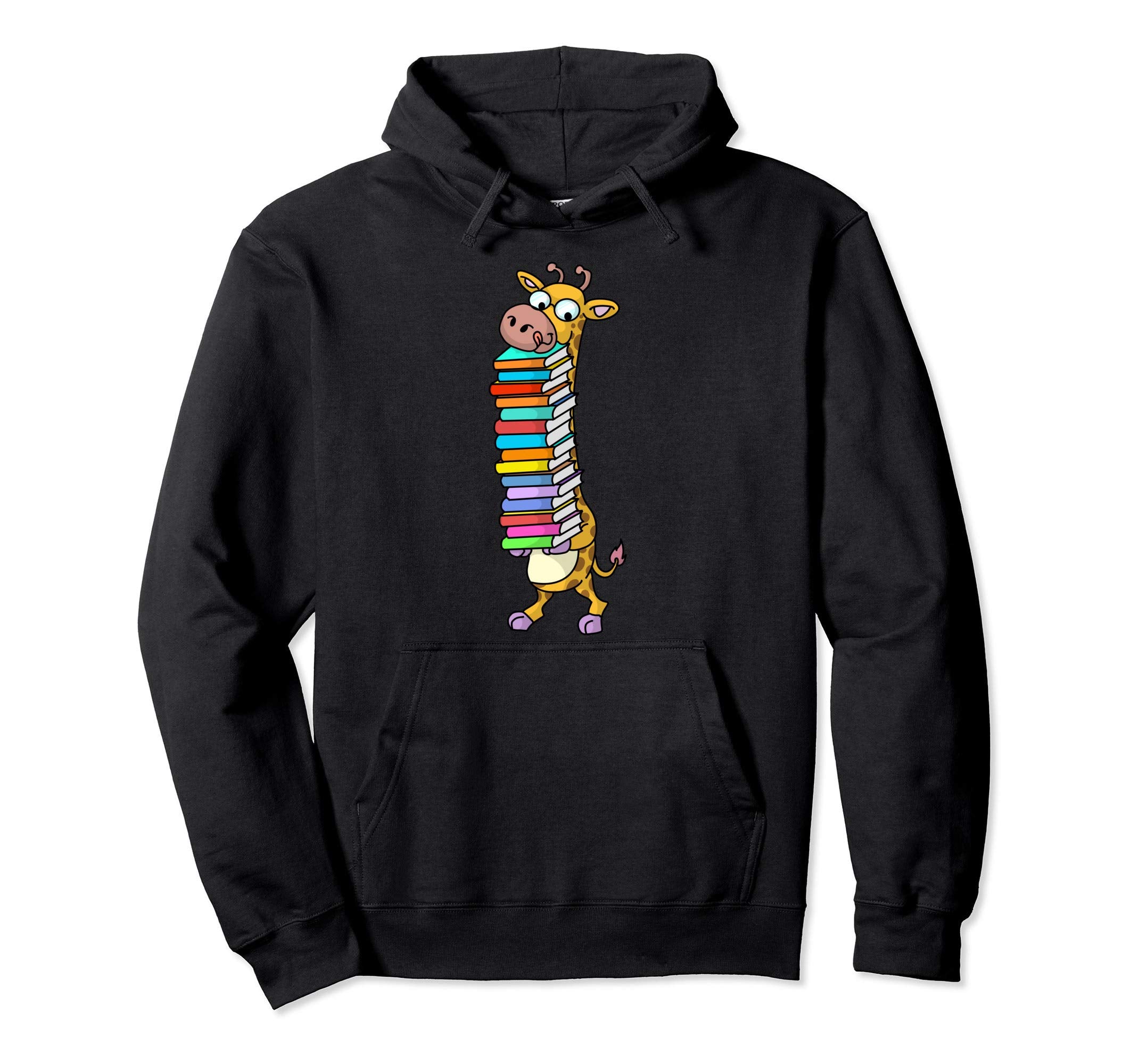 Giraffe Lots Books Readers Club Hoodie - Fun Novelty Design for Adults - T-Shirt, Sweatshirt, Hoodie