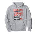 Knitting Knitter Dog Knitting And Dogs Hoodie - Graphic Print for Adults - T-Shirt, Sweatshirt, Hoodie