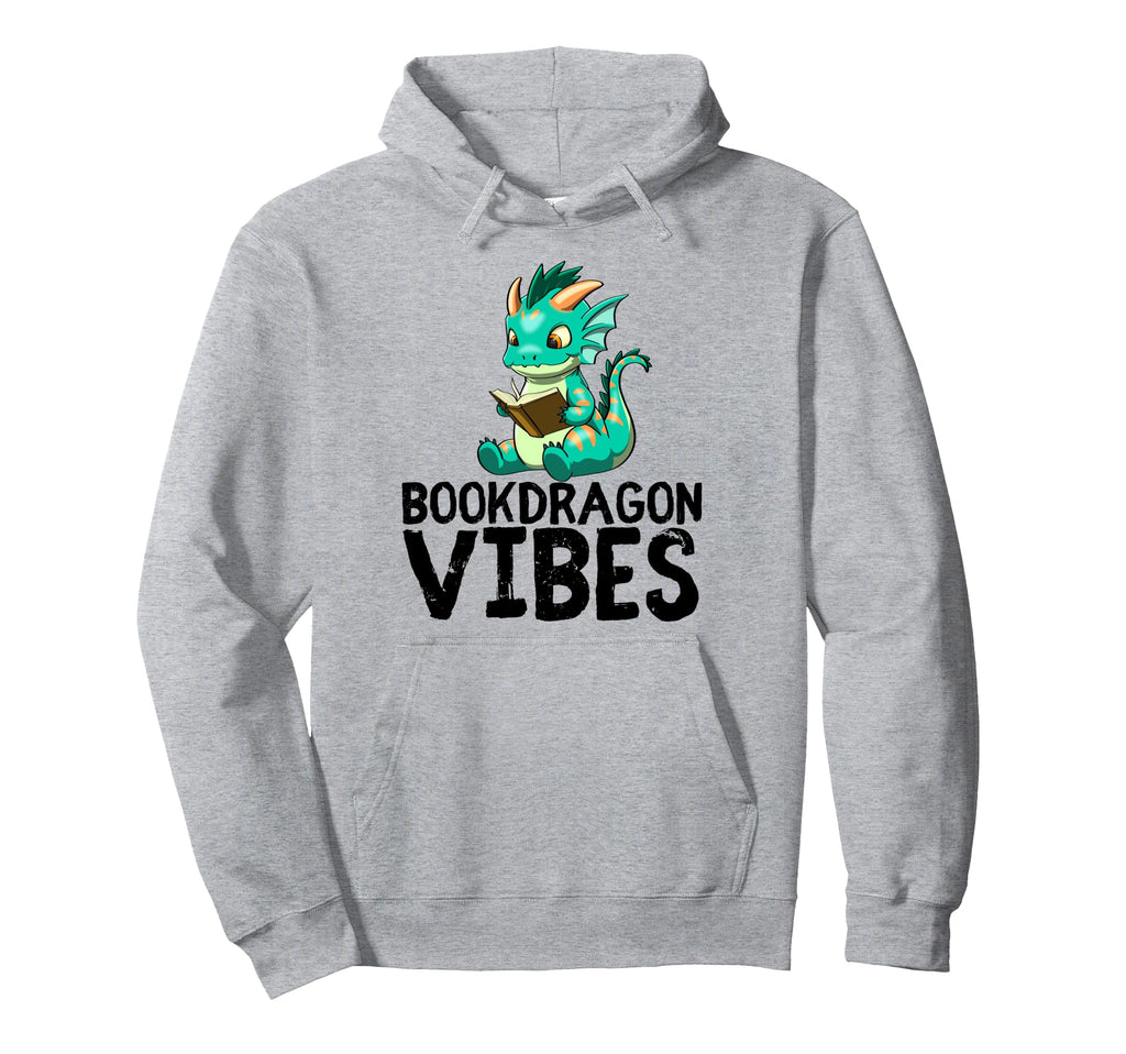 Dragon Reading Book Worm Nerd School Read Hoodie - Unique Graphic Men Women - T-Shirt, Sweatshirt, Hoodie