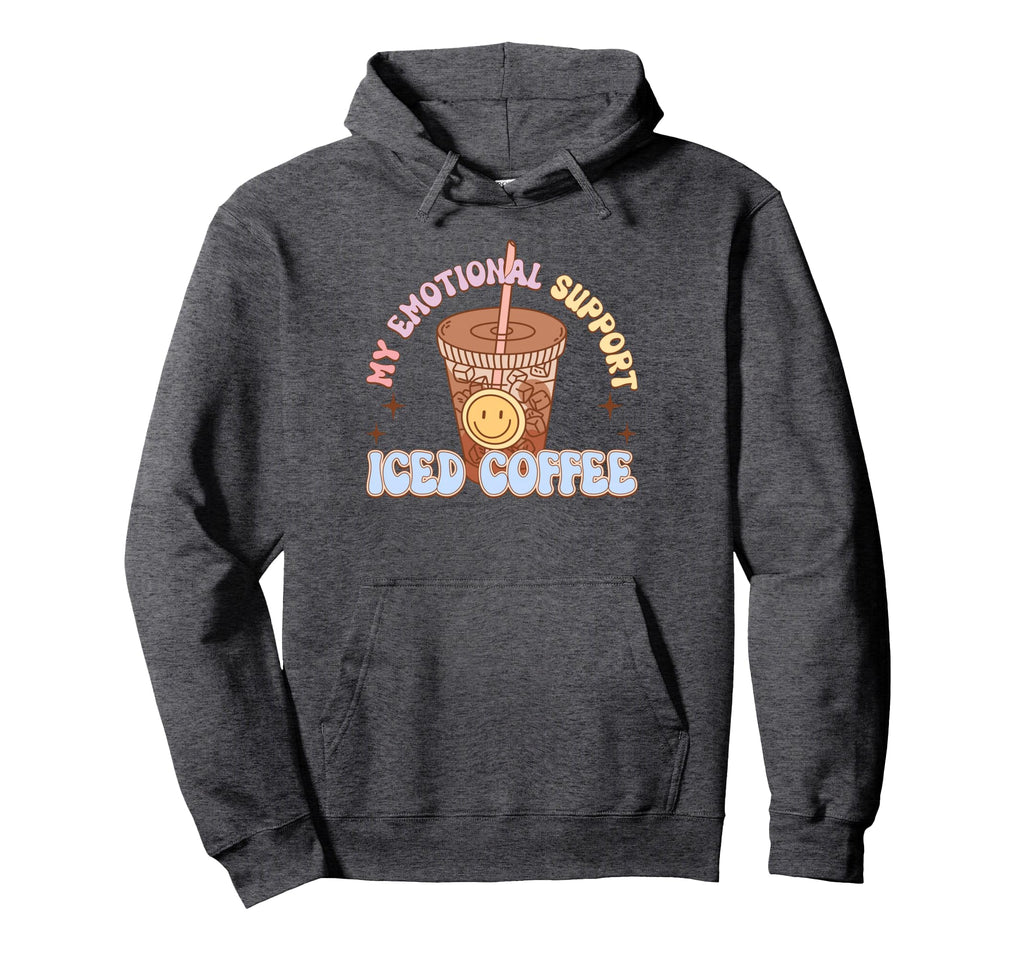 My Emotional Support Iced Coffee Hoodie - Custom Art Print Men Women - T-Shirt, Sweatshirt, Hoodie