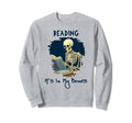 Halloween Skeleton Reading Book Sweatshirt - Novelty Apparel for Adults - T-Shirt, Sweatshirt, Hoodie