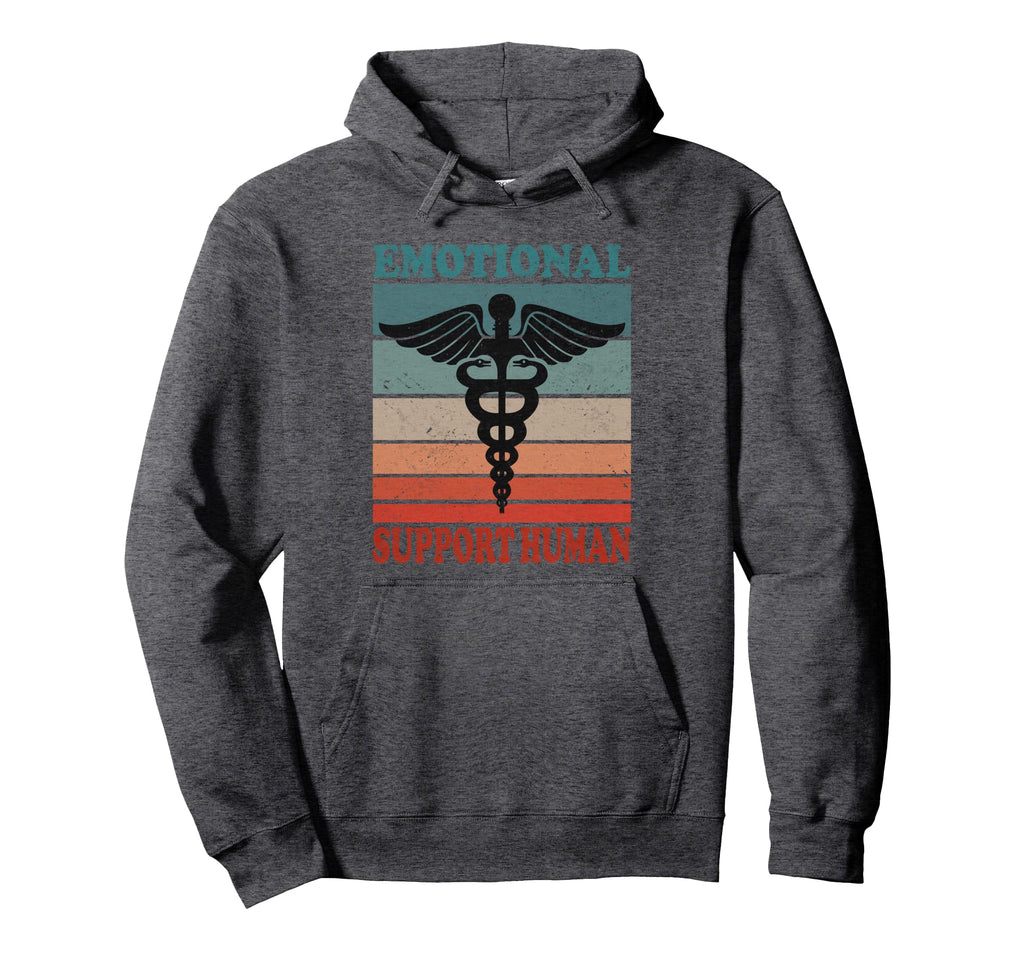 Emotional Support Human Service People Hoodie - Minimalist Print for Adults - T-Shirt, Sweatshirt, Hoodie