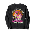 Easily Distracted Dragons And Books Sweatshirt - Aesthetic Graphic Unisex - T-Shirt, Sweatshirt, Hoodie