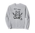 Funny Self Care Frog Doing Yoga Sweatshirt - Aesthetic Graphic for Adults - T-Shirt, Sweatshirt, Hoodie
