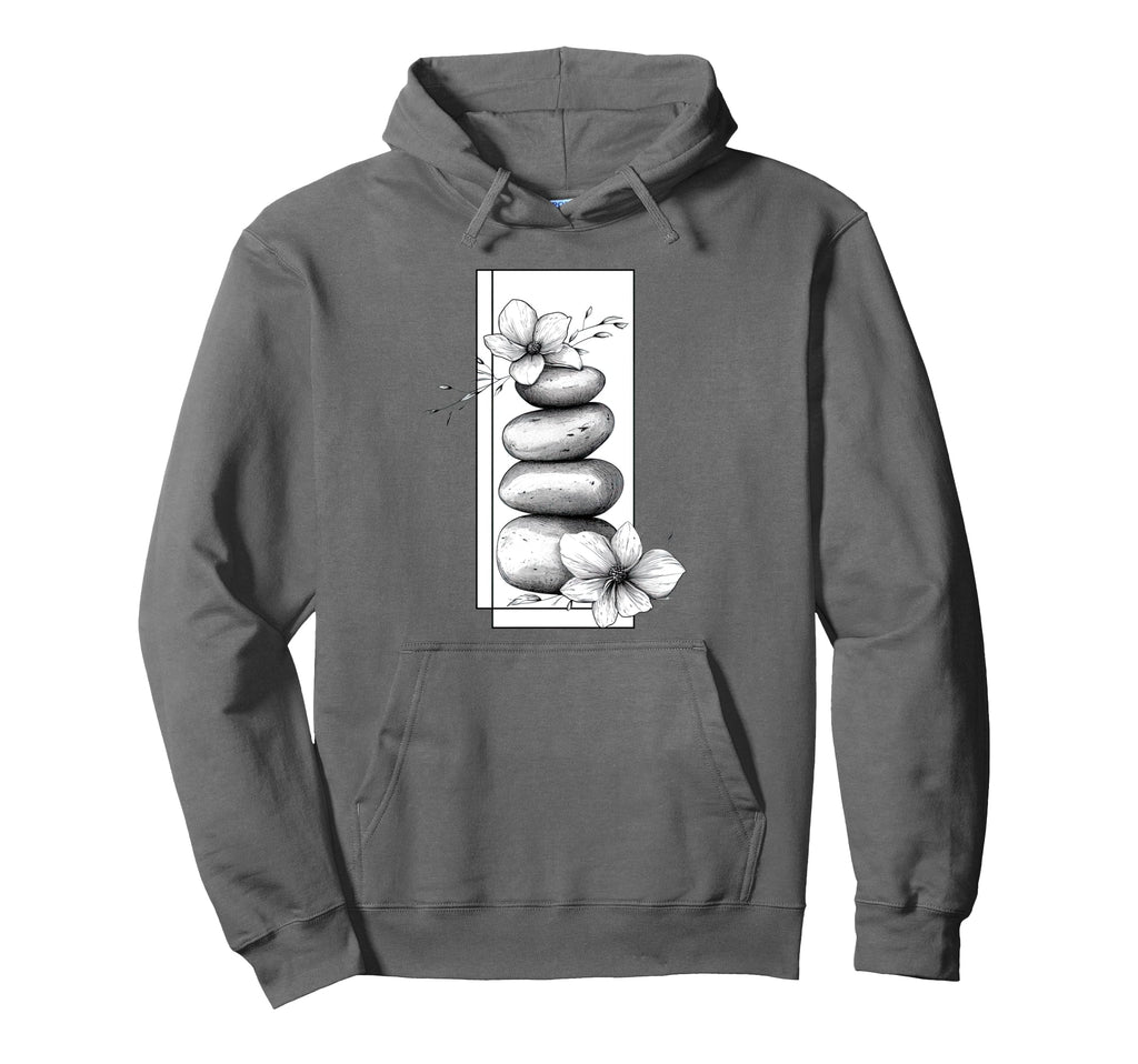 Hand Drawn Balance Stone Mindfulness Hoodie - Aesthetic Graphic Unisex - T-Shirt, Sweatshirt, Hoodie
