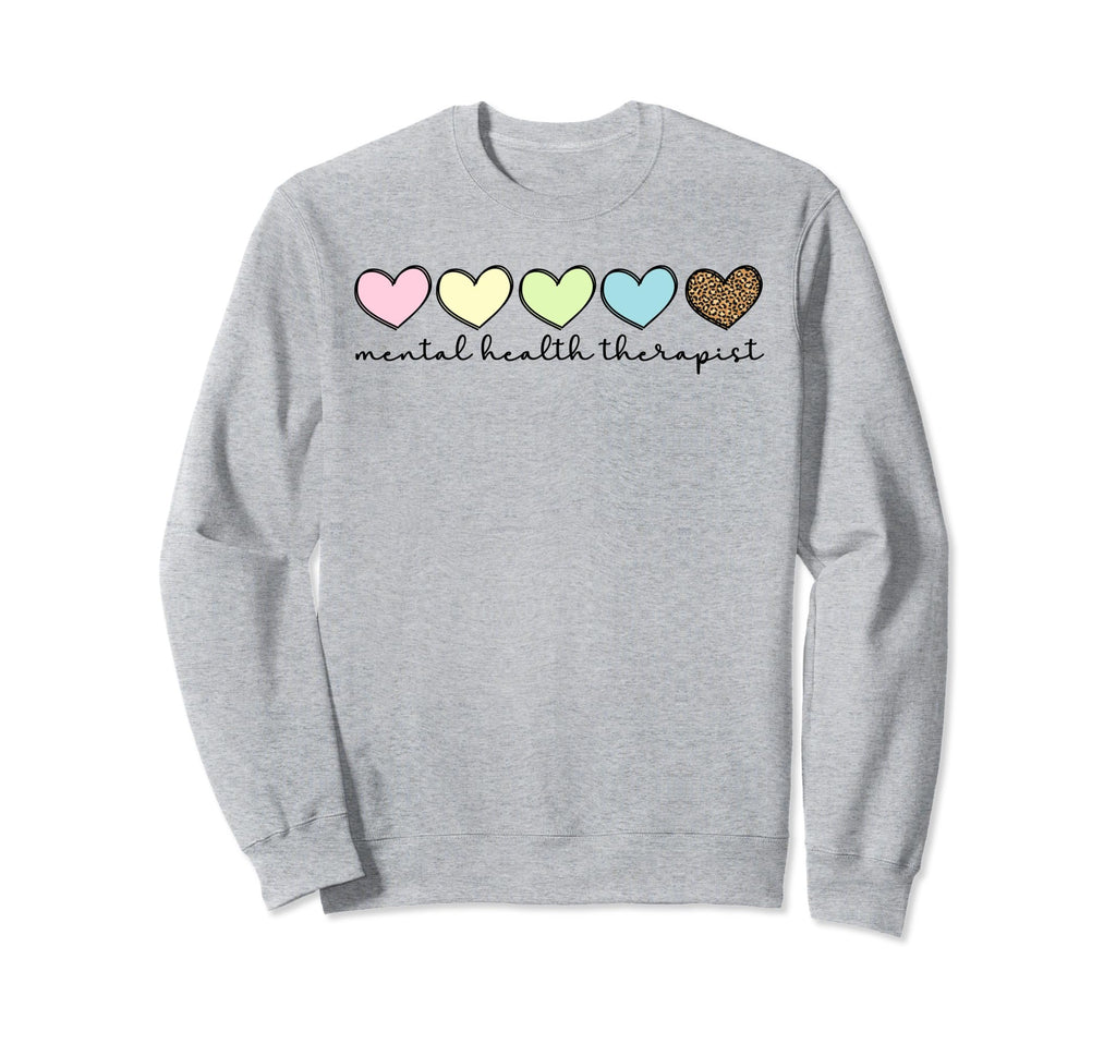 Mental Health Therapist Hearts Sweatshirt - Unique Graphic for Adults - T-Shirt, Sweatshirt, Hoodie