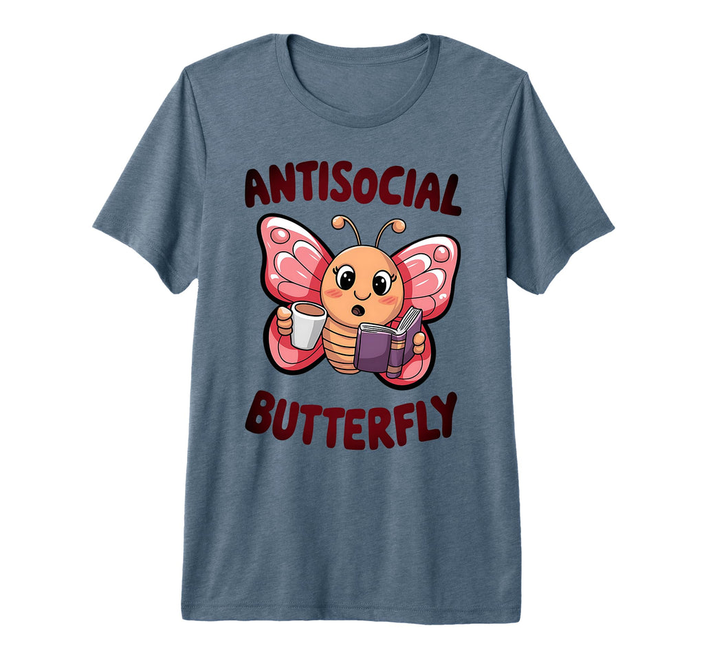 Groovy Anti Social Butterfly Ironic T-Shirt - Casual Everyday Wear Unisex - T-Shirt, Sweatshirt, Hoodie