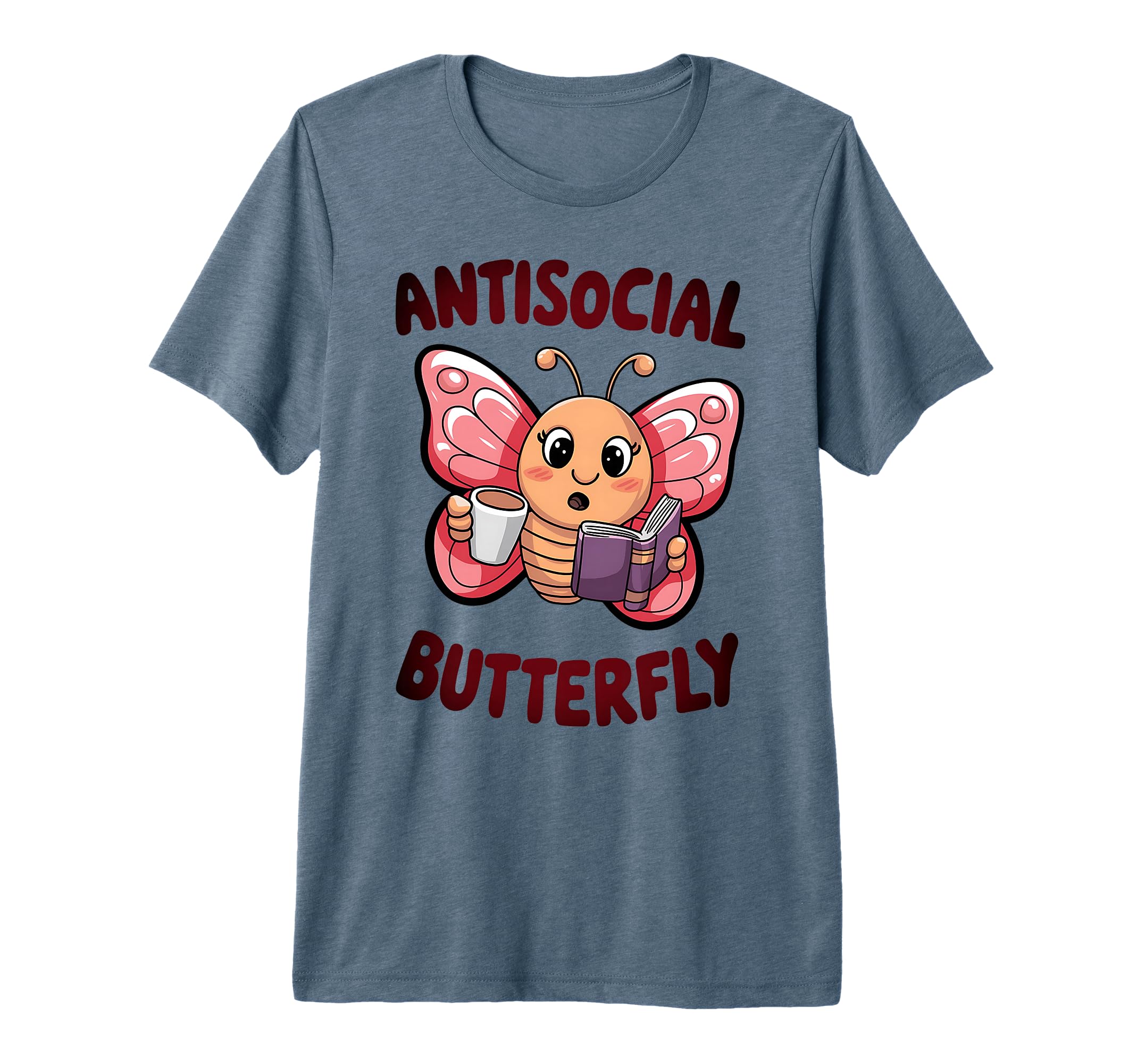 Groovy Anti Social Butterfly Ironic T-Shirt - Casual Everyday Wear Unisex - T-Shirt, Sweatshirt, Hoodie