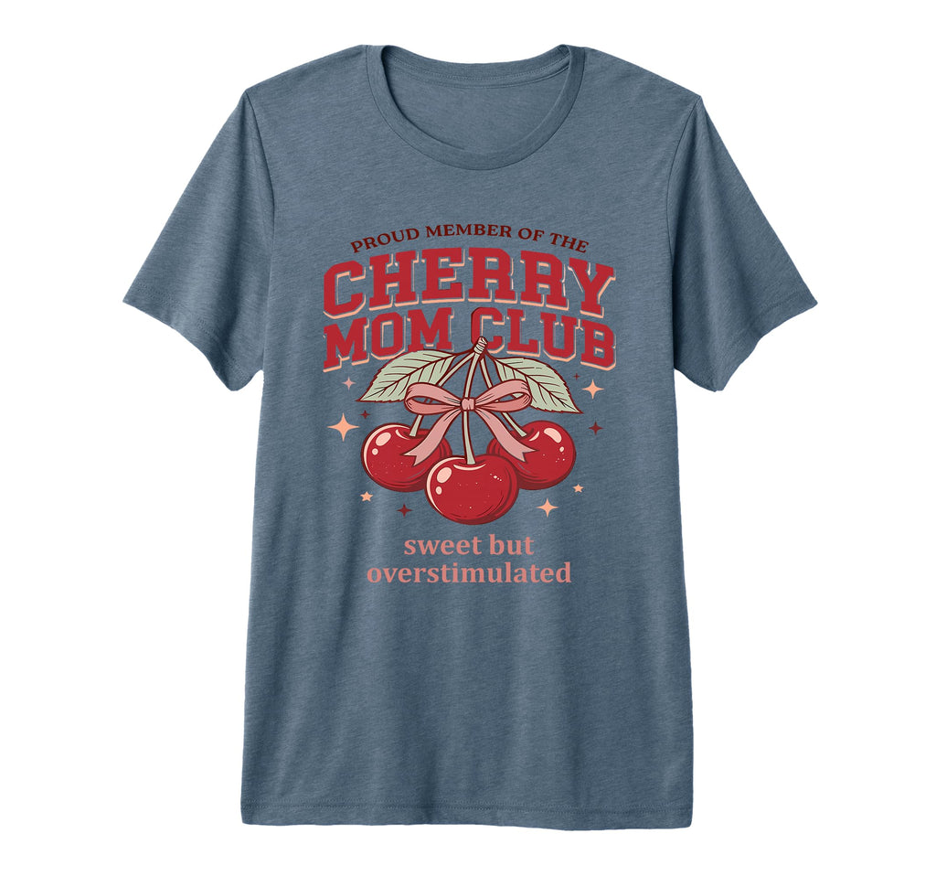 Cherry Mom Club Coquette Bow Sweet T-Shirt - Fun Novelty Design for Adults - T-Shirt, Sweatshirt, Hoodie