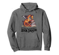 World Full Bookworms Be Book Dragon Hoodie - Aesthetic Graphic for Adults - T-Shirt, Sweatshirt, Hoodie