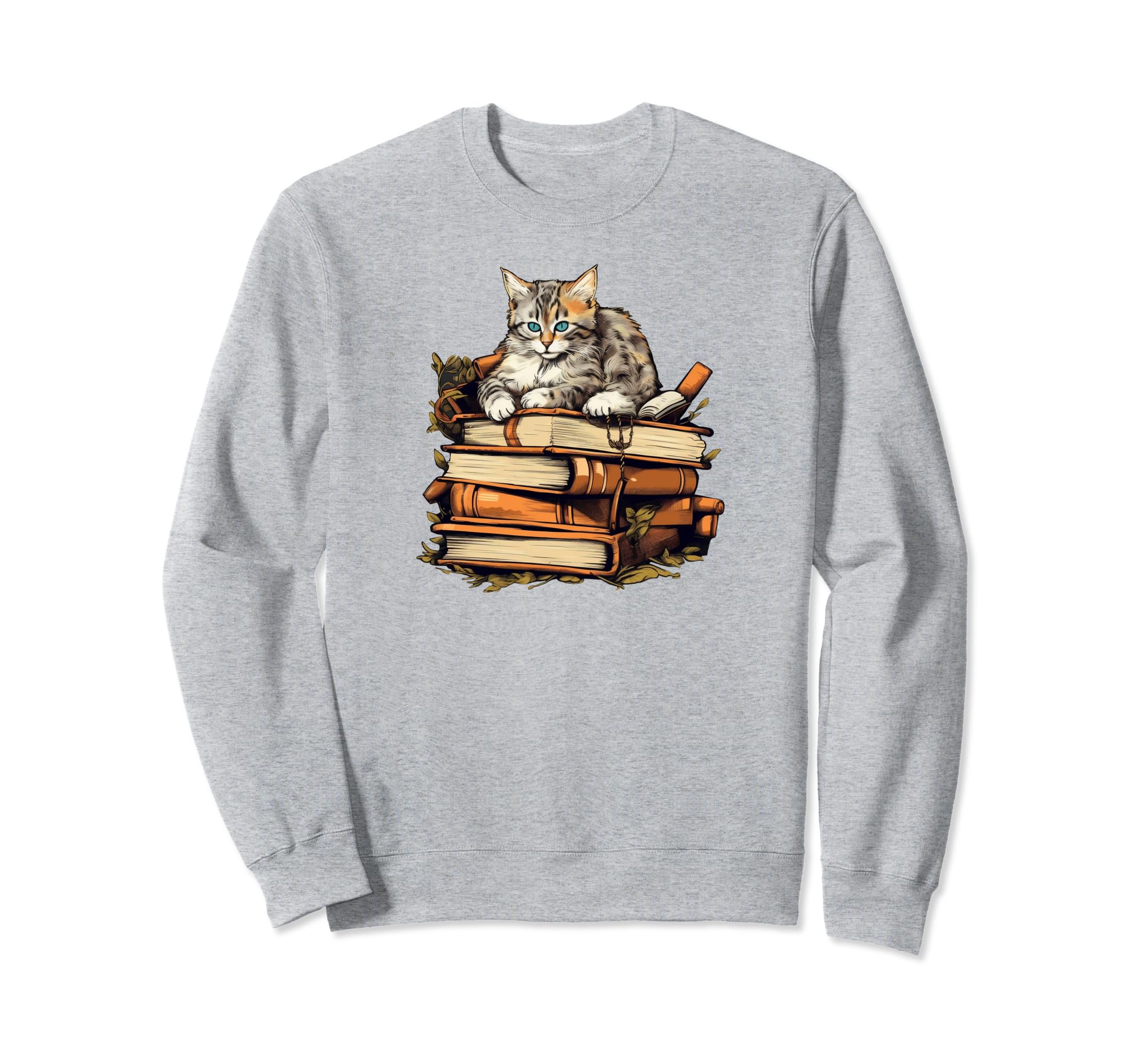 Bookish Cat Well Read Book Nerds Sweatshirt - Graphic Print Men Women - T-Shirt, Sweatshirt, Hoodie
