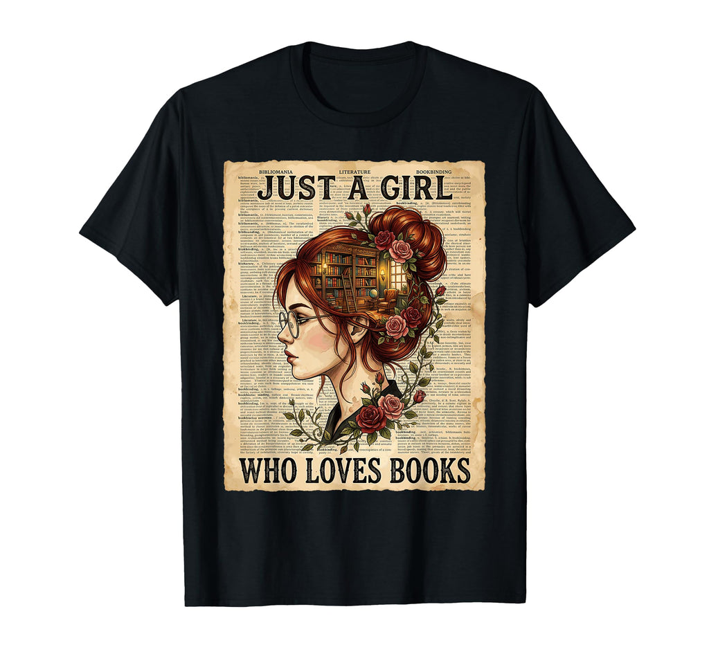 Just Who Loves Books Gifts Bookworm Book T-Shirt - Custom Art Print Unisex - T-Shirt, Sweatshirt, Hoodie