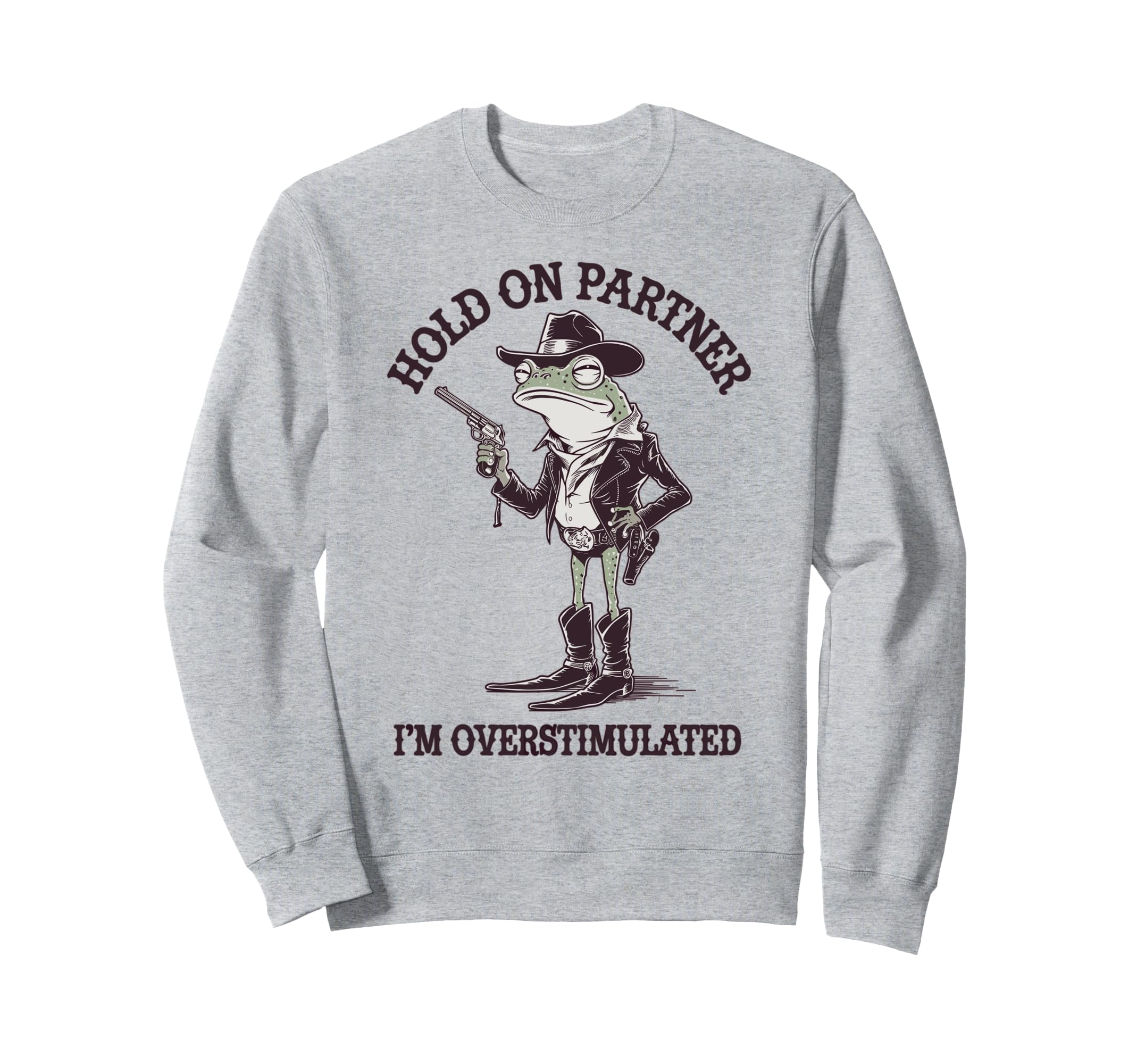 Cowboy Frog Hold Partner Im Sweatshirt - Minimalist Print for Adults - T-Shirt, Sweatshirt, Hoodie